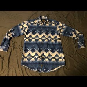 Wool Rich Southwestern Long Sleeve Shirt